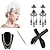 abordables Gatsby le magnifique-Les rugissantes années 20 1920s Gatsby le magnifique Ensembles d&#039;accessoires de costume Gants Bandeau Garçonne Ensemble d&#039;accessoires Bijoux de Cheveux Boucles d&#039;Oreille Collier de perles Gatsby le