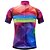 cheap Women&#039;s Cycling Clothing-JESOCYCLING Women&#039;s Short Sleeve Cycling Jersey Summer Polyester Red+Blue Gradient Bike Jersey Top Mountain Bike MTB Road Bike Cycling Quick Dry Moisture Wicking Breathable Sports Clothing Apparel