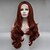 cheap Synthetic Lace Wigs-Synthetic Lace Front Wig Curly Free Part Lace Front Wig Long Orange Synthetic Hair 18-26 inch Women&#039;s Adjustable Lace Heat Resistant Red