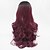 cheap Synthetic Lace Wigs-Synthetic Lace Front Wig Curly Free Part Lace Front Wig Ombre Long Black / Burgundy Synthetic Hair 18-26 inch Women&#039;s Adjustable Heat Resistant Elastic Ombre