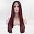 cheap Synthetic Lace Wigs-Synthetic Lace Front Wig Straight Middle Part Lace Front Wig Ombre Long Black / Burgundy Synthetic Hair 18-26 inch Women&#039;s Adjustable Heat Resistant Elastic Ombre
