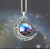 abordables Colliers-Collier Pendentif Femme poussière d&#039;étoiles Zircon Multicolore Lune Galaxie à la mode Artistique unique Mignon Violet Claire Rouge Foncé Noir Violet Vert foncé Noir blanc 45 cm Colliers Tendance