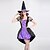 cheap Men&#039;s &amp; Women&#039;s Halloween Costumes-Witch Adults Adults&#039; Women&#039;s Vacation Dress Halloween Christmas Christmas Halloween Carnival Festival / Holiday Polyster Black Women&#039;s Female Easy Carnival Costumes Solid Colored Christmas / Hat