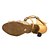 cheap Latin Shoes-Women&#039;s Latin Shoes Heel Flared Heel Gold Beige