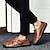 billiga Handgjorda skor för män-Herr Tofflor och Slip-Ons Läderskor Plusstorlekar Handgjorda skor Ledigt Kineseri Dagligen Läder Handgjord Loafers Mörkbrun Svart Gul
