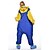 cheap Kigurumi Pajamas-Adults&#039; Kigurumi Pajamas Anime Mini Yellow Men Movie / TV Theme Costumes Onesie Pajamas Polar Fleece Blue Cosplay For Men and Women Animal Sleepwear Cartoon Festival / Holiday Costumes