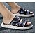 cheap Men&#039;s Slippers &amp; Flip-Flops-Men&#039;s Comfort Shoes Summer Daily Slippers &amp; Flip-Flops Denim Black and White / Black / Red