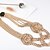 رخيصةأون قلادات-Women&#039;s Necklace Braided Chinese Knot Ladies Stylish Hyperbole Chunky Alloy Gold 45+5 cm Necklace Jewelry 1pc For Daily