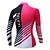cheap Men&#039;s Clothing Sets-Women&#039;s Long Sleeve Cycling Jersey with Tights Winter Fleece Polyester Pink Stripes Bike Clothing Suit Fleece Lining Breathable Sports Stripes Mountain Bike MTB Road Bike Cycling Clothing Apparel