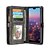 abordables Huawei用ケース-CaseMe Case For Huawei Huawei P20 Wallet / Card Holder / with Stand Full Body Cases Solid Colored Hard PU Leather