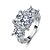 baratos Anéis-Ring Diamond Vintage Style Silver Copper Platinum Plated Imitation Diamond Believe Vintage Romantic Hyperbole 1pc 6 7 8 9 10 / Women&#039;s / Cubic Zirconia