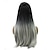 tanie Peruki syntetyczne modne-Szare peruki dla kobiet peruka syntetyczna naturalna prosta czarno-biała 24 cale włosy ombre naturalna linia włosów czarne peruki świąteczne