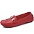 זול Γυναικείες Παντόφλες &amp; Μοκασίνια-Women&#039;s Loafers &amp; Slip-Ons Flat Heel Cowhide Classic / Casual Spring &amp;  Fall Yellow / Red / White / Daily