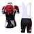 cheap Men&#039;s Clothing Sets-Women&#039;s Short Sleeve Cycling Jersey with Bib Shorts Polyester Black White Floral Botanical Bike Clothing Suit Breathable Quick Dry Moisture Wicking Sports Floral Botanical Mountain Bike MTB Road Bike