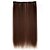Недорогие Зажим в расширениях-Расширения человеческих волос Прямой Классика Искусственные волосы Накладки из натуральных волос Жен. Платиновый блондин