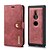 cheap Other Phone Case-Case For Sony Sony Xperia XZ2 / Sony Xperia XZ2 Compact / Sony Xperia XZ3 Card Holder / Shockproof / with Stand Full Body Cases Solid Colored Hard Genuine Leather