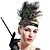 halpa ヒストリカル＆ビンテージコスチューム-The Great Gatsby Charleston Roaring 20s Vintage 1920s The Great Gatsby Flapper Headband Headwear Women&#039;s Tassel Fringe Costume Head Jewelry Green Vintage Cosplay