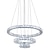 tanie Światła wiszące-3 Rings 40 cm Crystal LED Chandelier Metal Circle Electroplated Modern Contemporary 110-120V 220-240V