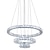 cheap Pendant Lights-3 Rings 40 cm Crystal LED Chandelier Metal Circle Electroplated Modern Contemporary 110-120V 220-240V