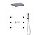 Недорогие Смесители для душа-Набор для душа Устанавливать - Дождевая лейка LED / Современный современный Хром На стену Керамический клапан Bath Shower Mixer Taps / Латунь