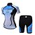 cheap Men&#039;s Clothing Sets-Women&#039;s Cycling Jersey with Shorts Short Sleeve Mountain Bike MTB Road Bike Cycling Sky Blue Gradient Bike Clothing Suit Polyester Breathable Quick Dry Moisture Wicking Back Pocket Sports Patterned
