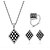 cheap Jewelry Sets-Women&#039;s White Cubic Zirconia Bridal Jewelry Sets Classic Ladies Fashion Earrings Jewelry Light Black For Party Daily 1 set