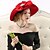 cheap Historical &amp; Vintage Costumes-Elizabeth Audrey Hepburn Women&#039;s Adults&#039; Ladies Retro Vintage Kentucky Derby Hat Hat Black Red Bowknot Headwear Lolita Accessories