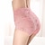 baratos Σέξι εσώρουχα-Women&#039;s Print Sexy Shorties &amp; Boyshorts Panties - Normal, Embroidered High Waist Wine Blushing Pink Red L XL