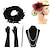 cheap Great Gatsby-1920s The Great Gatsby Costume Accessory Sets Flapper Headband Accessories Set Head Jewelry Pearl Necklace The Great Gatsby Charleston Women&#039;s Tassel Fringe Gloves