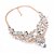 cheap Necklaces-Statement Necklace Bib necklace For Women&#039;s Party Wedding Special Occasion Synthetic Gemstones Rhinestone Alloy Swan Animal Rainbow Gold / Birthday / Daily / Valentine