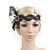 cheap Historical &amp; Vintage Costumes-The Great Gatsby Charleston Vintage 1920s Lace Up The Great Gatsby Roaring 20s Headpiece Flapper Headband Women&#039;s Tassel Costume Head Jewelry Green / White / Black Vintage Cosplay Party Prom
