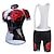 cheap Men&#039;s Clothing Sets-Women&#039;s Short Sleeve Cycling Jersey with Bib Shorts Polyester Black White Floral Botanical Bike Clothing Suit Breathable Quick Dry Moisture Wicking Sports Floral Botanical Mountain Bike MTB Road Bike