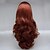 cheap Synthetic Lace Wigs-Synthetic Lace Front Wig Curly Free Part Lace Front Wig Long Orange Synthetic Hair 18-26 inch Women&#039;s Adjustable Lace Heat Resistant Red