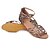 baratos Sapatos de Dança Latina-Dance Shoes Latin Shoes / Salsa Shoes Sandal Buckle Chunky Heel Customizable Leopard / Indoor / Satin / Leather / Practice / Professional