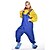 cheap Kigurumi Pajamas-Adults&#039; Kigurumi Pajamas Anime Mini Yellow Men Movie / TV Theme Costumes Onesie Pajamas Polar Fleece Blue Cosplay For Men and Women Animal Sleepwear Cartoon Festival / Holiday Costumes