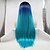 cheap Synthetic Lace Wigs-Synthetic Lace Front Wig kinky Straight Layered Haircut Lace Front Wig Long Black / Sapphire Blue Synthetic Hair 24 inch Women&#039;s Women Black Blue Sylvia