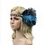 billige תחפושות מהעולם הישן-The Great Gatsby Charleston Roaring 20s Vintage 1920s The Great Gatsby Headpiece Flapper Headband Women&#039;s Tassel Fringe Costume Head Jewelry Golden / White / Black Vintage Cosplay Party Prom