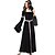 cheap Historical &amp; Vintage Costumes-Witch Vintage Inspired Medieval Renaissance Wasp-Waisted Vacation Dress Dress Hoodie Women&#039;s Costume Black Vintage Cosplay Long Sleeve Long Length