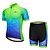 cheap Men&#039;s Clothing Sets-Miloto Men&#039;s Short Sleeve Cycling Jersey with Shorts Navy Blue Bike Padded Shorts / Chamois Clothing Suit Reflective Strips Sports Mountain Bike MTB Clothing Apparel / Stretchy