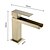abordables Clásico-grifo del lavabo del baño - grifos de cascada / de diseño premium cepillados montados en la cubierta, de una manija y un grifo de baño