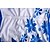 abordables Ropa de ciclismo para mujer-JESOCYCLING Mujer Manga Corta Maillot de Ciclismo Azul / blanco Flores Botánica Bicicleta Camiseta / Maillot Top Ciclismo de Montaña Ciclismo de Pista Transpirable Secado rápido Dispersor de humedad