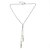 olcso Divat nyaklánc-Women&#039;s Y Necklace Long Necklace Lasso Leaf Ladies Simple Fashion Alloy Silver 52.7 cm Necklace Jewelry 1pc For Party / Evening School