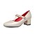 abordables Escarpins femme-Femme Chaussures à Talons Talon Bottier Bout rond Mariage Quotidien Perle Polyuréthane Rouge / Vert foncé / Argent