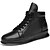 cheap Men&#039;s Sneakers-Men&#039;s Leather Shoes Cowhide Fall &amp; Winter Casual / Preppy Sneakers Non-slipping Black / Athletic / Sequin / Comfort Shoes