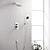 abordables Systèmes de douche à valve brute-Ensemble de douche de bain en laiton, cascade murale de style moderne contemporain avec valve de salle de bain en céramique chromée avec interrupteur chaud et froid