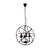 cheap Candle-Style Design-1-Light 50 cm Candle Style Chandelier Metal Globe Painted Finishes Rustic / Lodge 110-120V / 220-240V