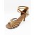 preiswerte Lateinamerikanische Schuhe-Damen Schuhe für den lateinamerikanischen Tanz / Ballsaal Satin Schnalle Sandalen Stöckelabsatz Tanzschuhe Bronze / Schwarz / EU40