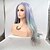 olcso 合成レースウィッグ-Synthetic Lace Front Wig Loose Curl Minaj Layered Haircut Lace Front Wig Long Sky Blue Synthetic Hair 24 inch Women&#039;s Women Blue Sylvia