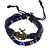 cheap Bracelets-Women&#039;s Leather Bracelet Plaited Wrap Skull Ladies Basic Fashion PU Leather Bracelet Jewelry Blue For Daily School