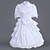 abordables Vestidos Lolita-Classic Lolita Lolita Vestidos Mujer Chica Algodón Japonés Disfraces de Cosplay Tallas Grandes Personalizada Blanco Salón Un Color Manga Corta Longitud Mediana / Lolita Clásica y Tradicional